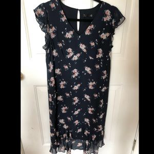 Noir Flutter Sleeve Dress